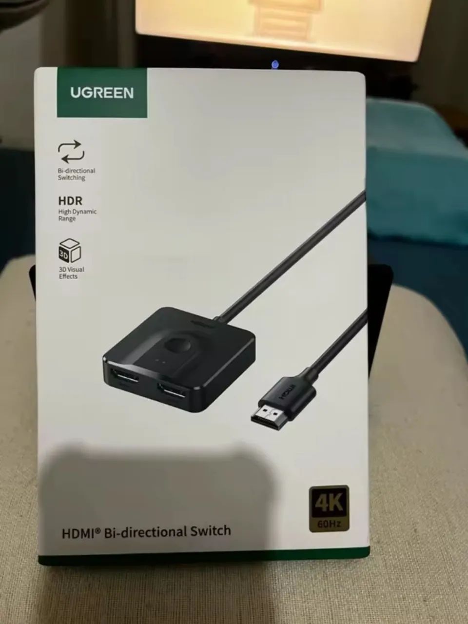 Switch HDMI UGREEN 4K 60Hz | 2 em 1 com Botão Seletor 