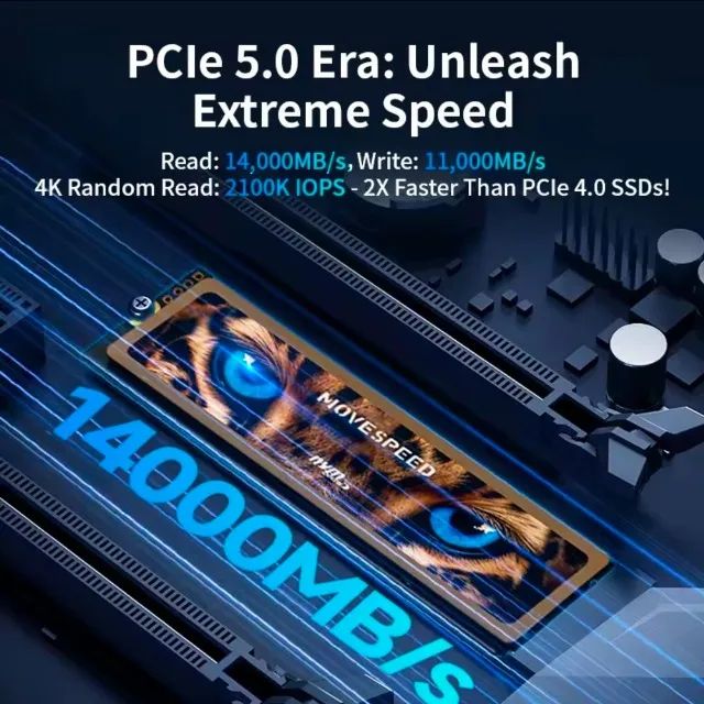 Ssd Movespeed, 2tb, G5, Pcie, M.2 Nvme, 2280, 14000 Mb/s - Foto 5
