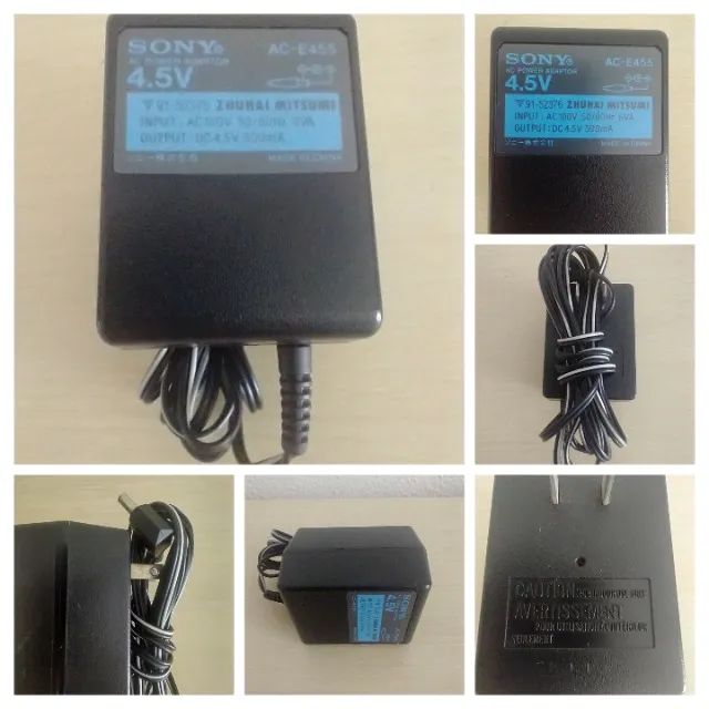 Fonte Sony 4,5v 500ma (voltagem 110v)modelo Ac-e455 Original (Usado)