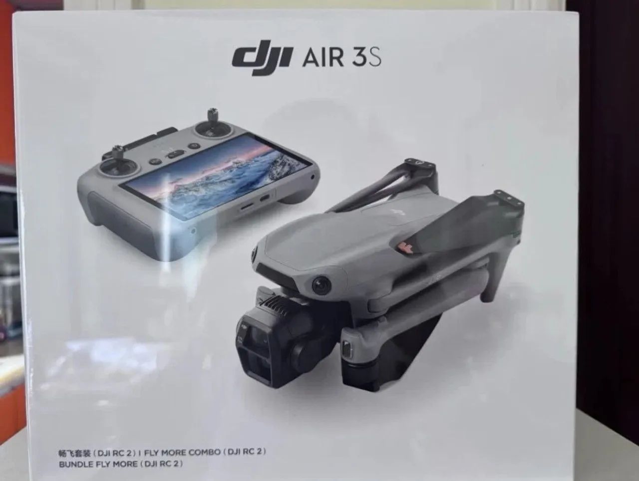 Drone DJI AIR 3 S combo fly more RC tela sensor LIDAR NOVO e LACRADO 