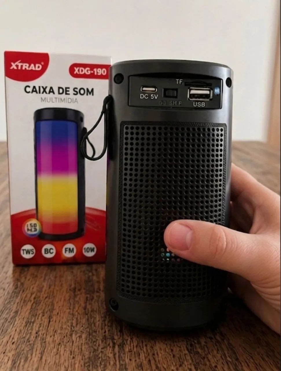Caixinha de som Bluetooth com RGB - Foto 3