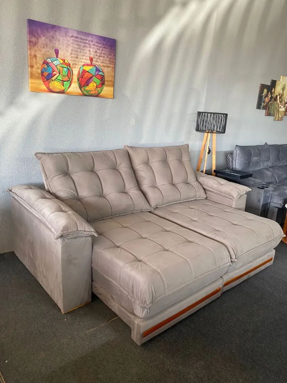 Sofá retrátil reclinavel primus molas ensacadas  - Foto 4