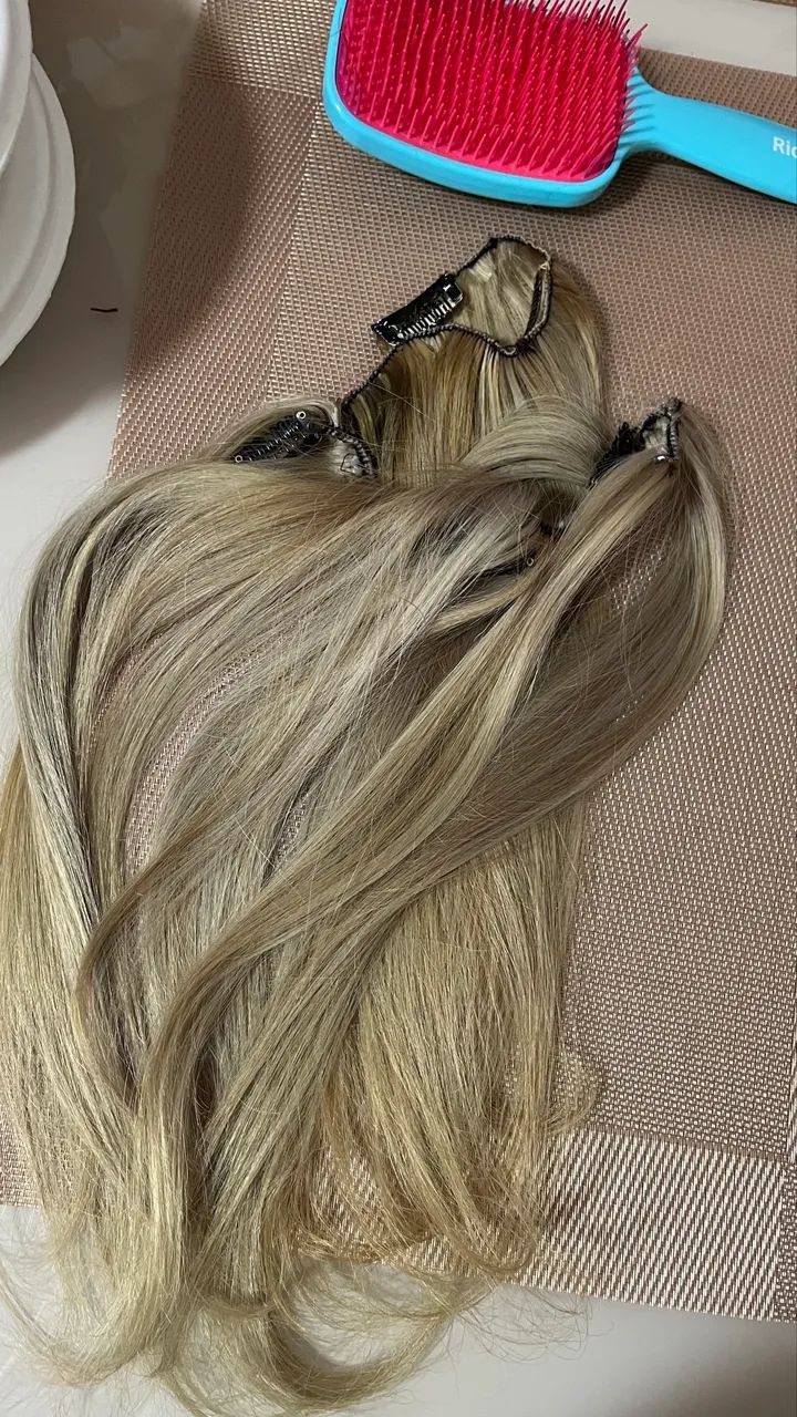 Mega Hair Loiro 2 Telas - Foto 2