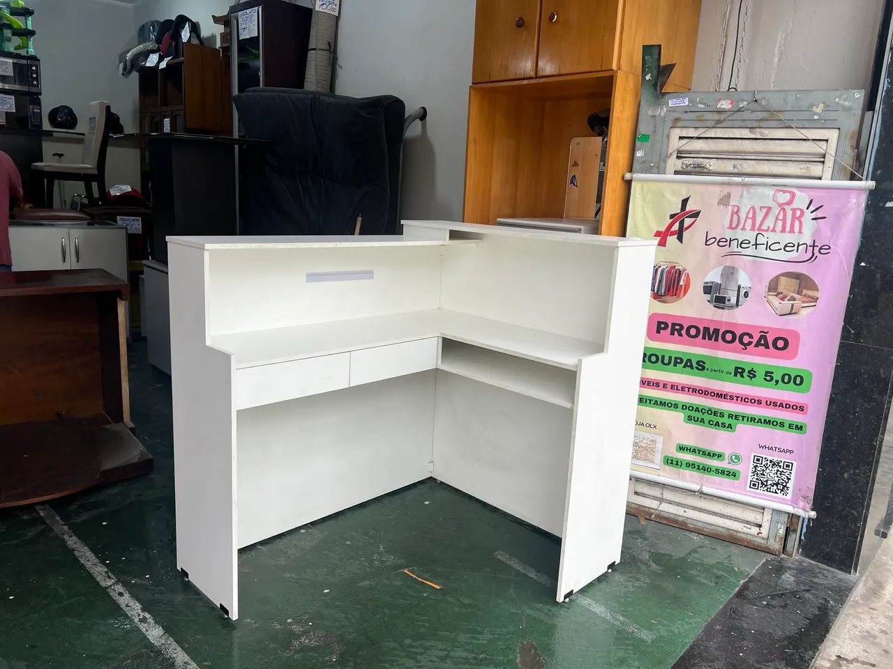 Balcão / Caixa em L Branco - Foto 3