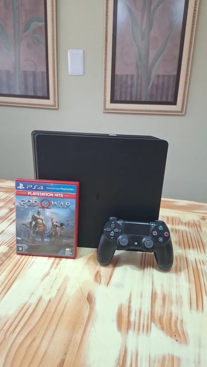 PS4 Slim com Caixa + God of War - Foto 3