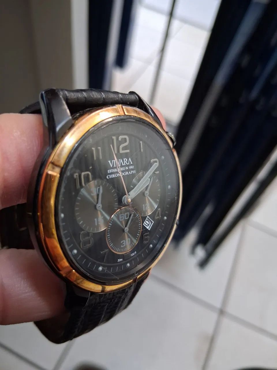 VENDO RELÓGIO VIVARA CHRONOGRAPH QUARTZO 100% FUNCIONAL - Foto 5