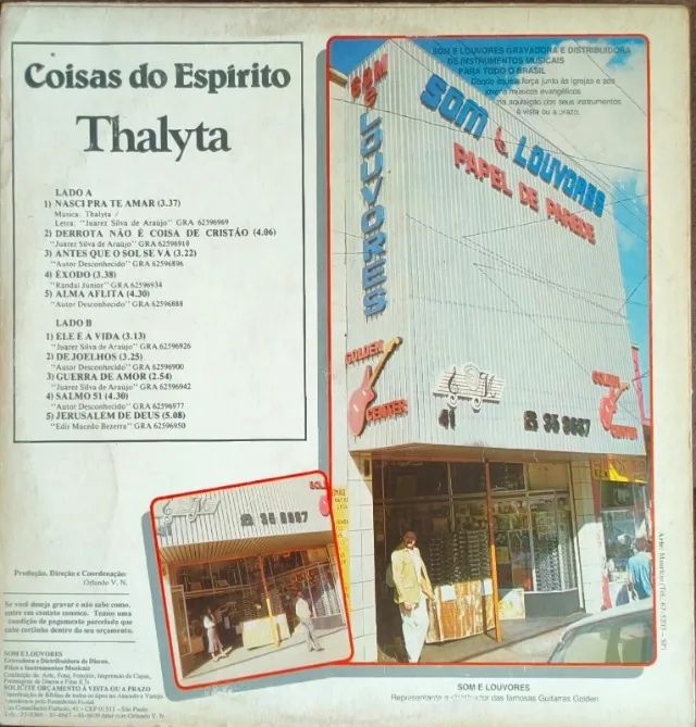 Lp Disco de Vinil Gospel Evangélico Thalyta - Coisas Do Espírito - Foto 2