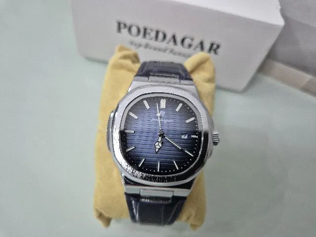 Relógio de pulso Poedagar 613 Silver Blue - Foto 3