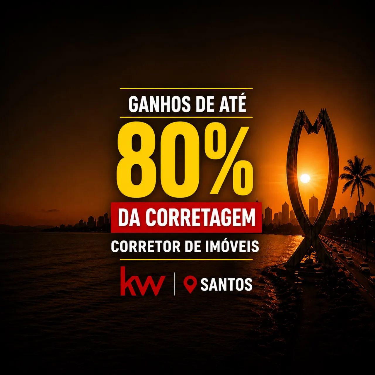 Corretor(a) Imobiliário(a) - Corretor de imóveis ganhe até 80% da Corretagem