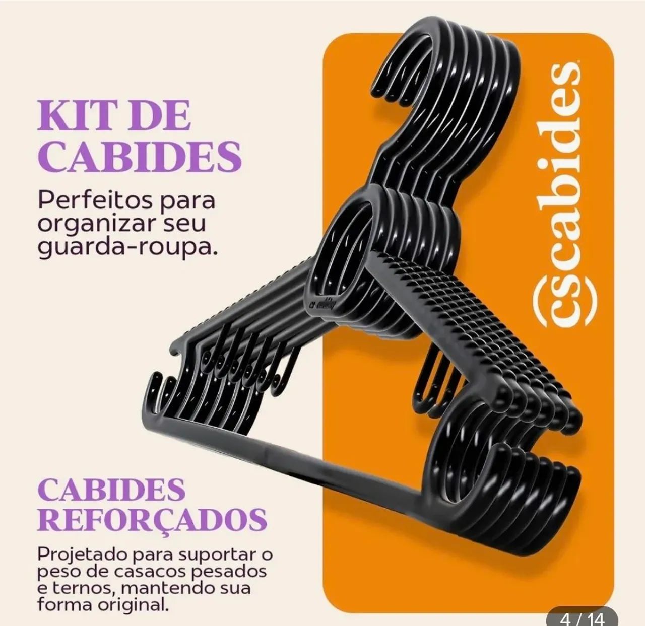 Kit 140 Cabides Novos  - Foto 3