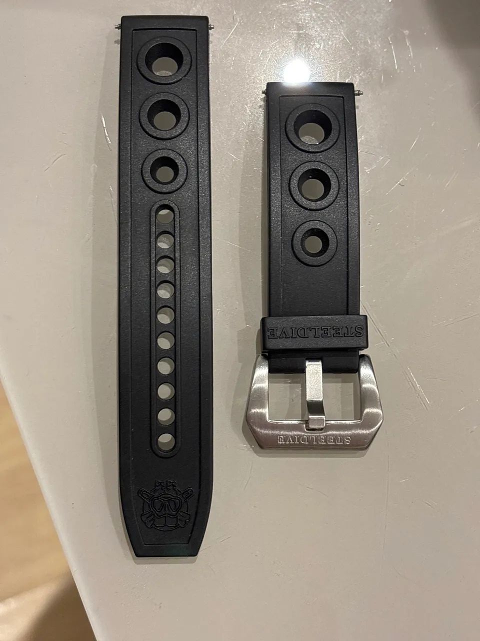 Pulseira para relógio Steeldive, para Addiesdive borracha 22 mm largura