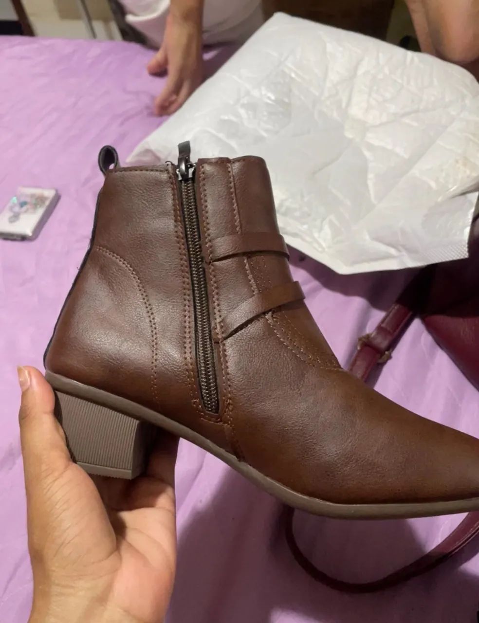 Bota de couro Ortopédica 