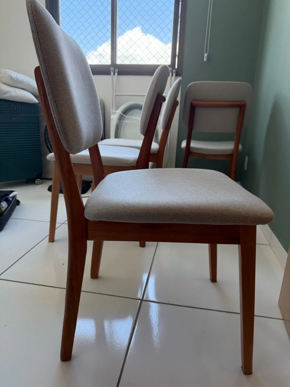 Conjunto de 4 cadeiras - 100% Madeira - Foto 4
