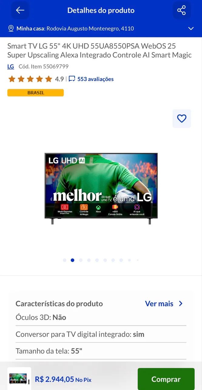 Smart tv LG 50 polegadas  - Foto 2