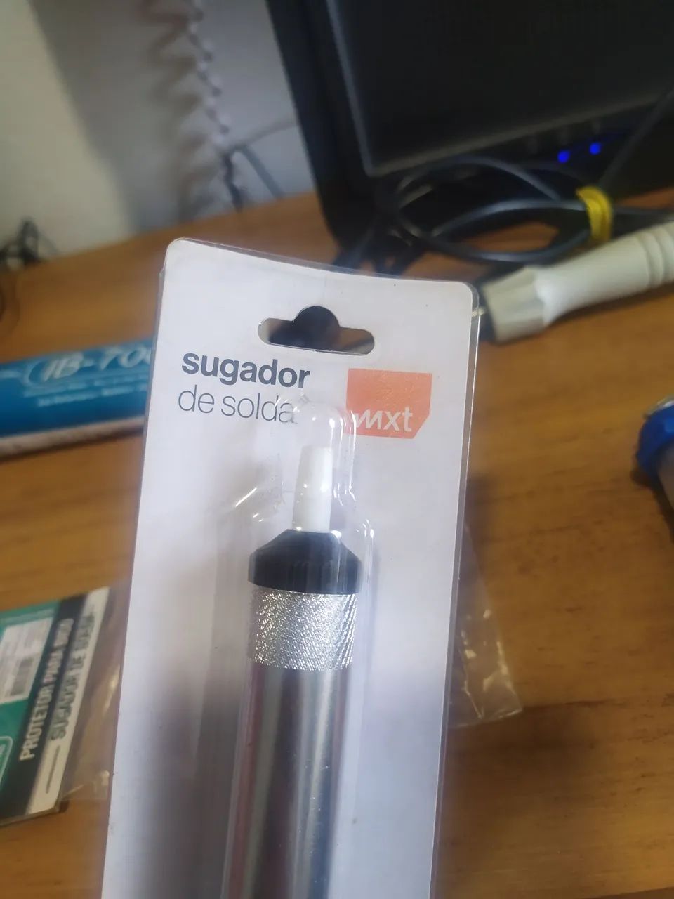 Kit reparo celular com ferro de solda e sugador  - Foto 4