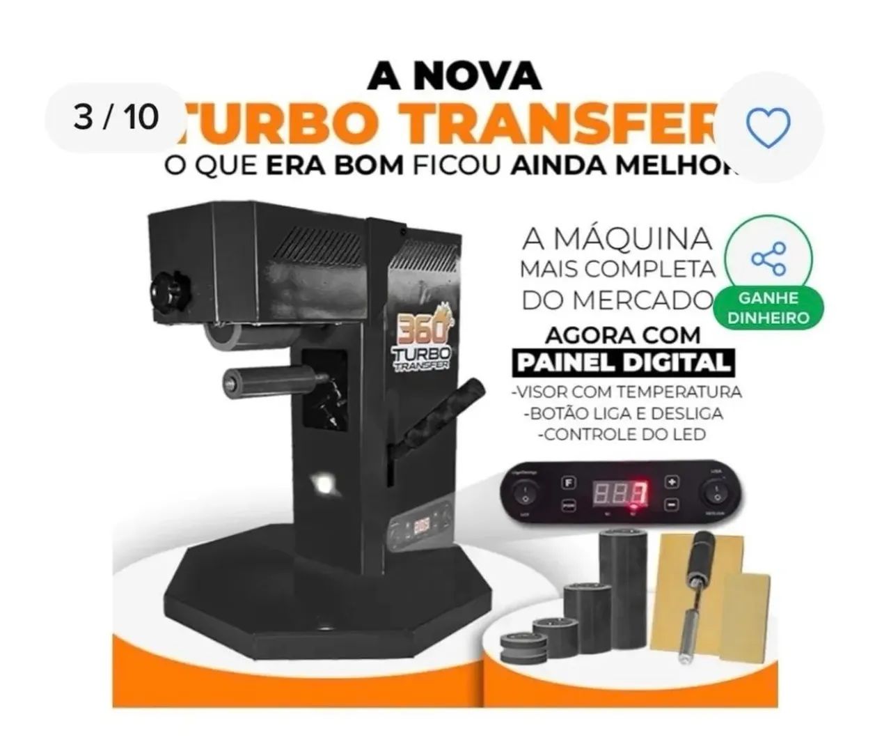 Máquina Transfer Giro 360 Turbo - Para Copos e Canecas