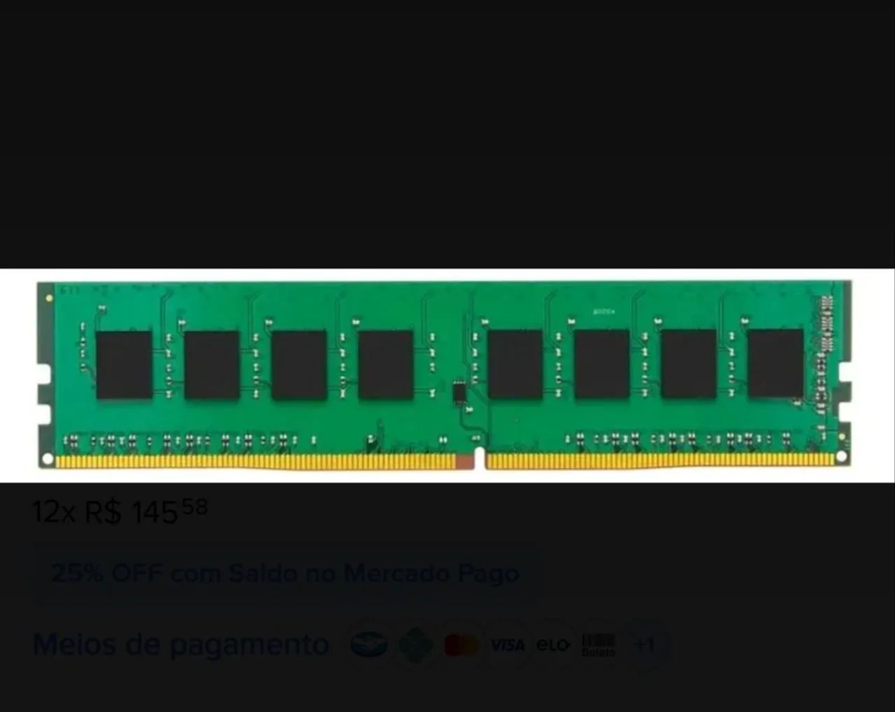 Memória ddr4 8g Kingston 
