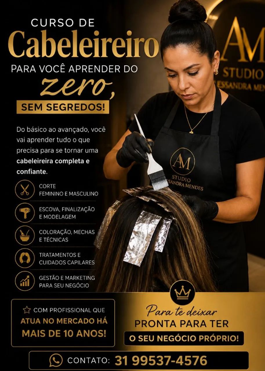 Curso para cabeleireiro iniciante 