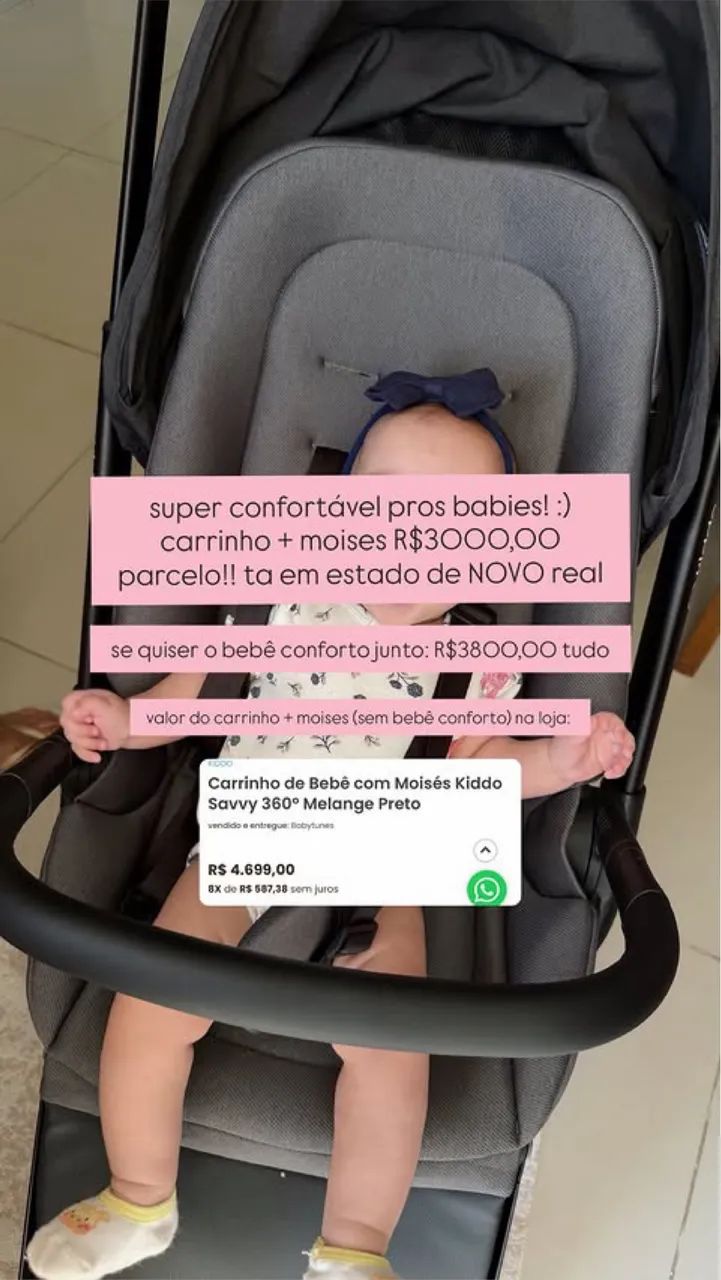 carrinho kiddo savvy 360 - Foto 3