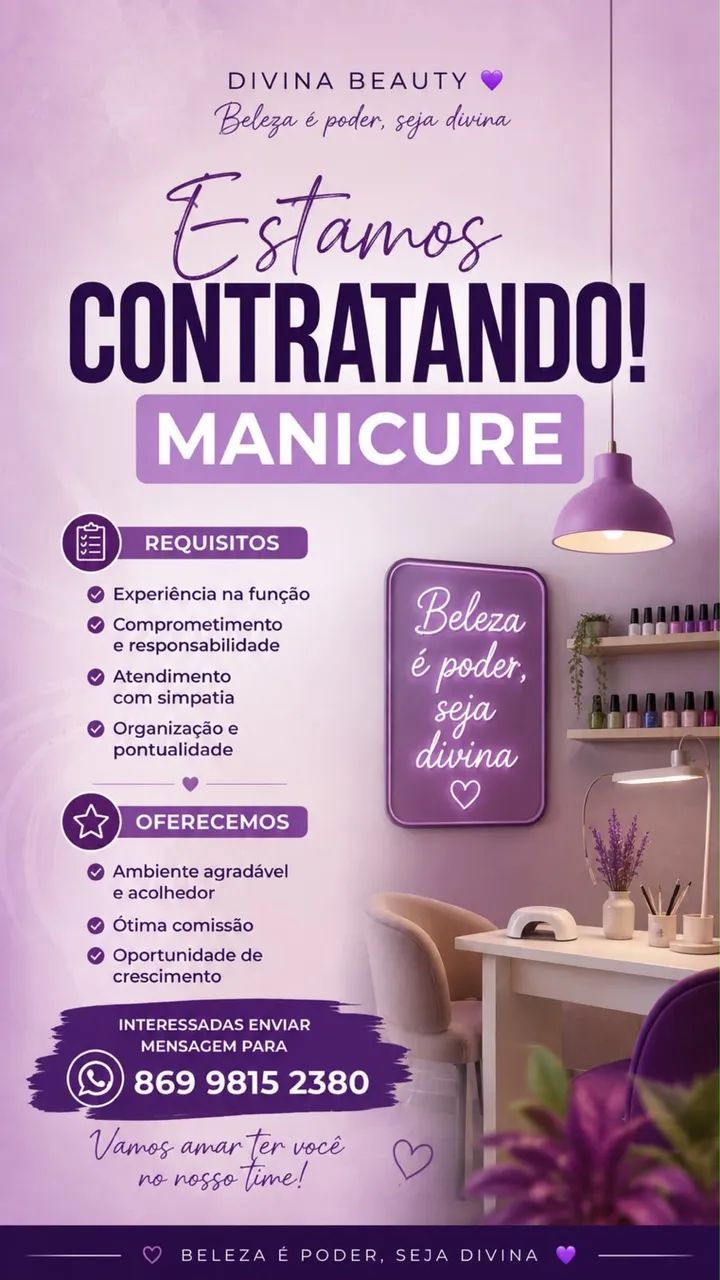 Contrata-se : manicure 