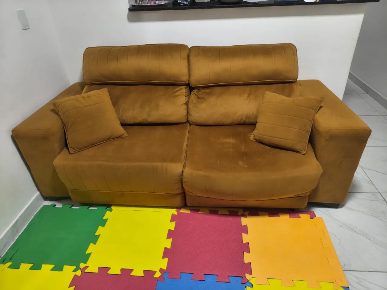 Sofá retrátil e reclinável (seminovo)  - Foto 2