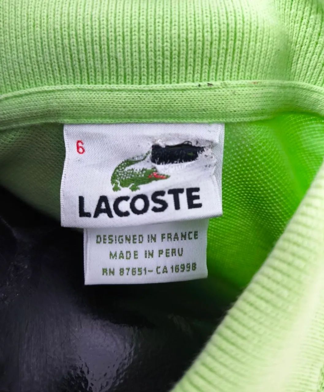 Camisa Polo Lacoste Tam 6 Cód 4572 Usado/Original  - Foto 3