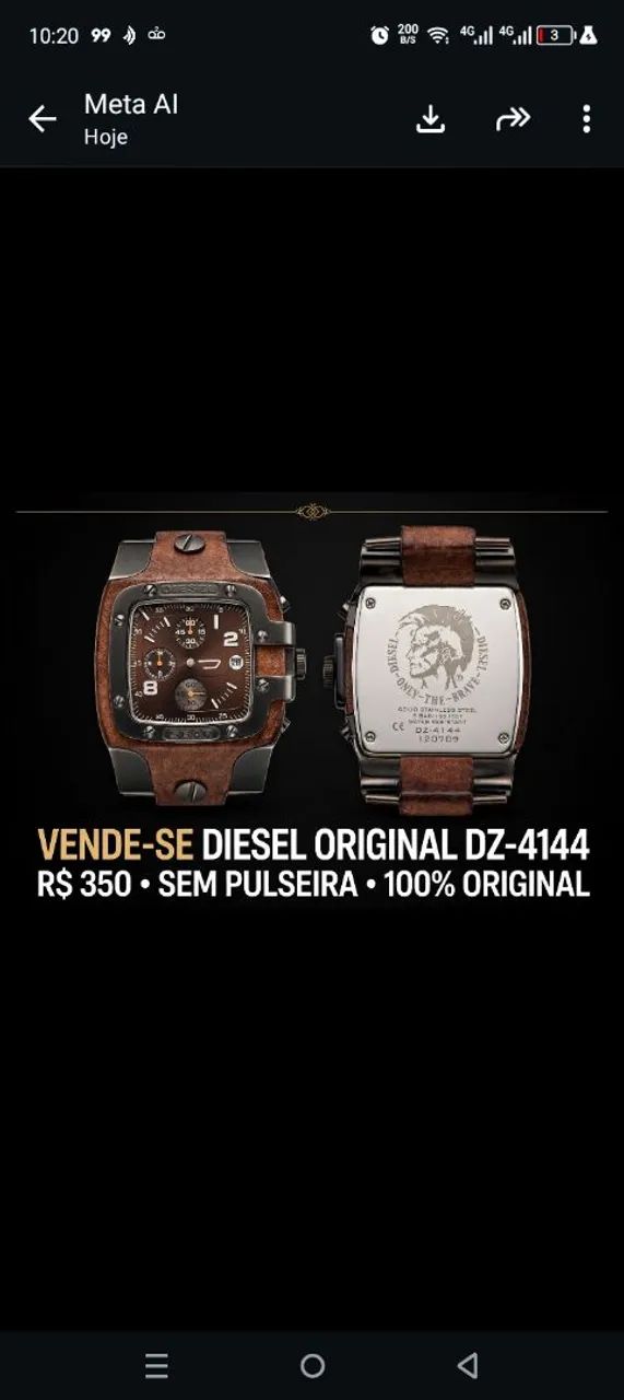 Relógio diesel original 