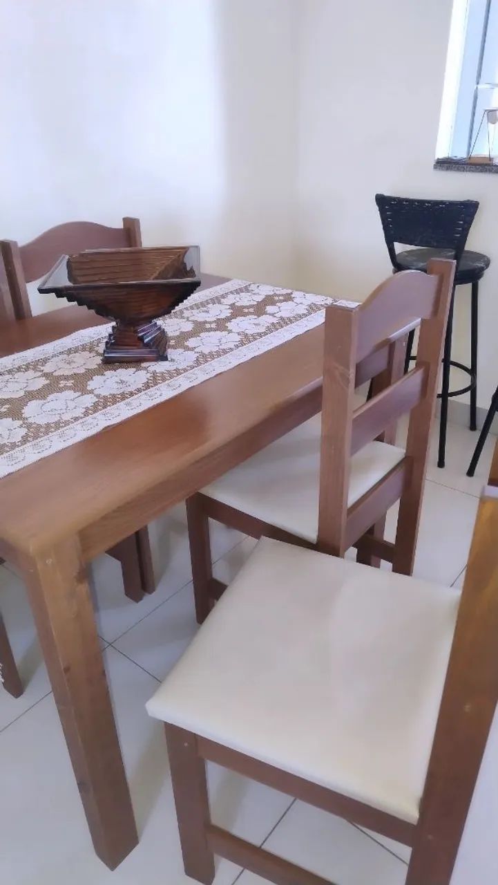 MESA MADEIRA/ 4 CADEIRAS - Foto 3