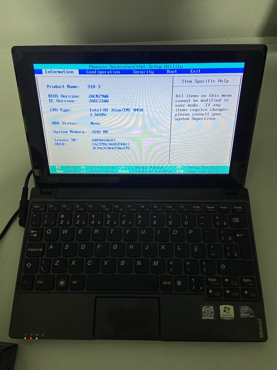 Netbook Lenovo funcionando  - Foto 2