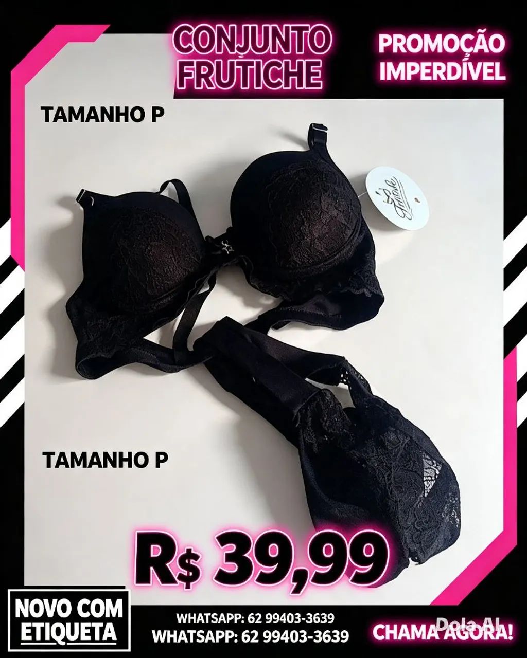 Conjunto Sutiã e calcinha luxo  - Foto 2