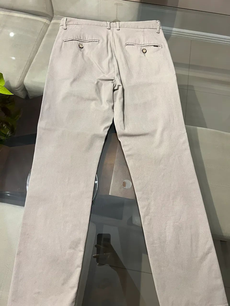 calça alfaiataria bege slim - Foto 2