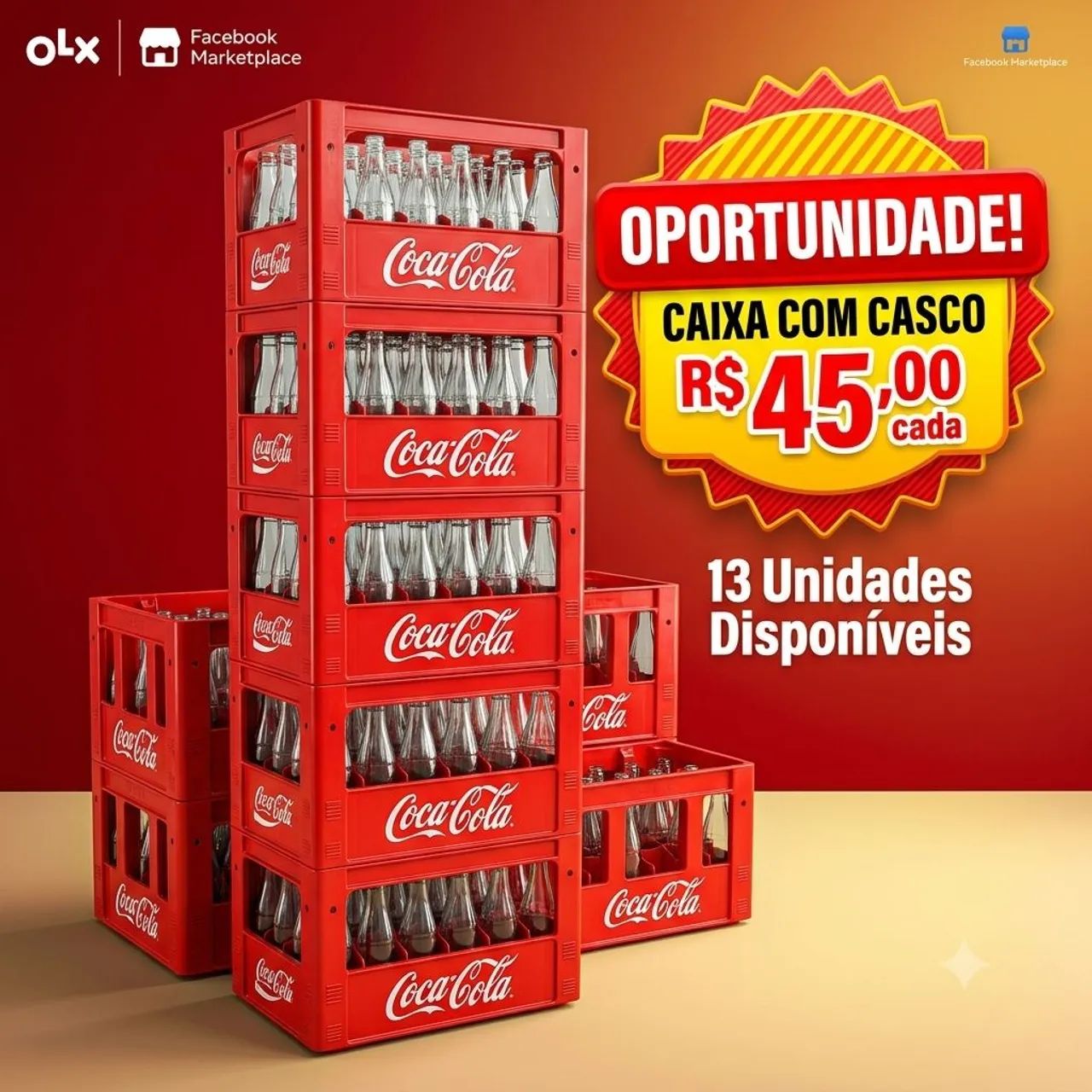 Caixa de coca cola retornável 2L