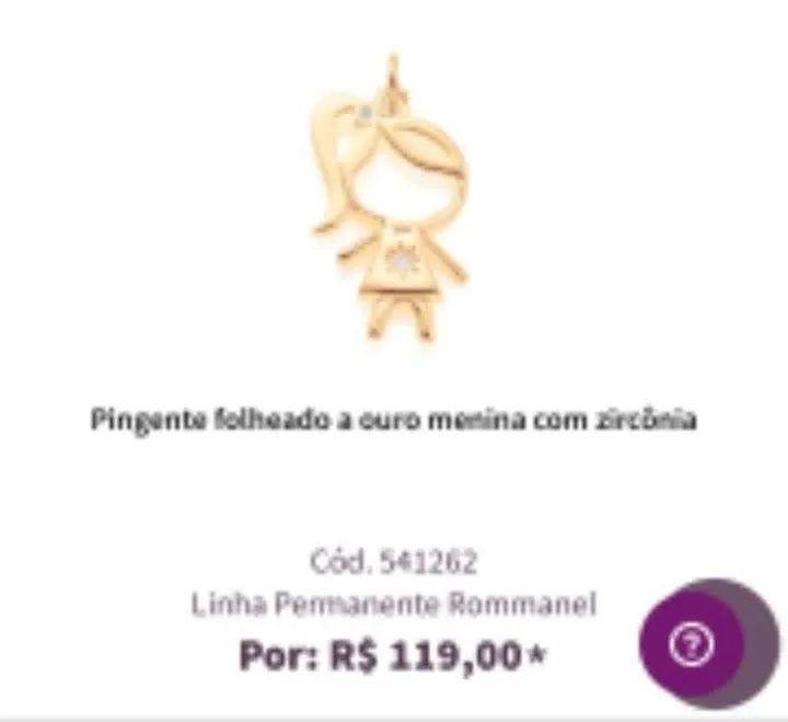 Pingente Menina ROMMANEL - Foto 2