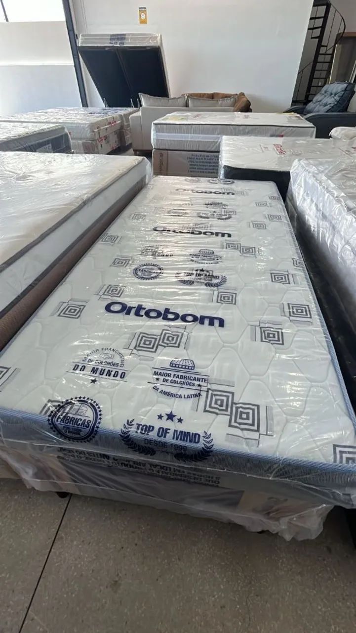 Conjunto Base + colchão Solteiro D33 100% Espuma selada Ortobom à pronta entrega  - Foto 2