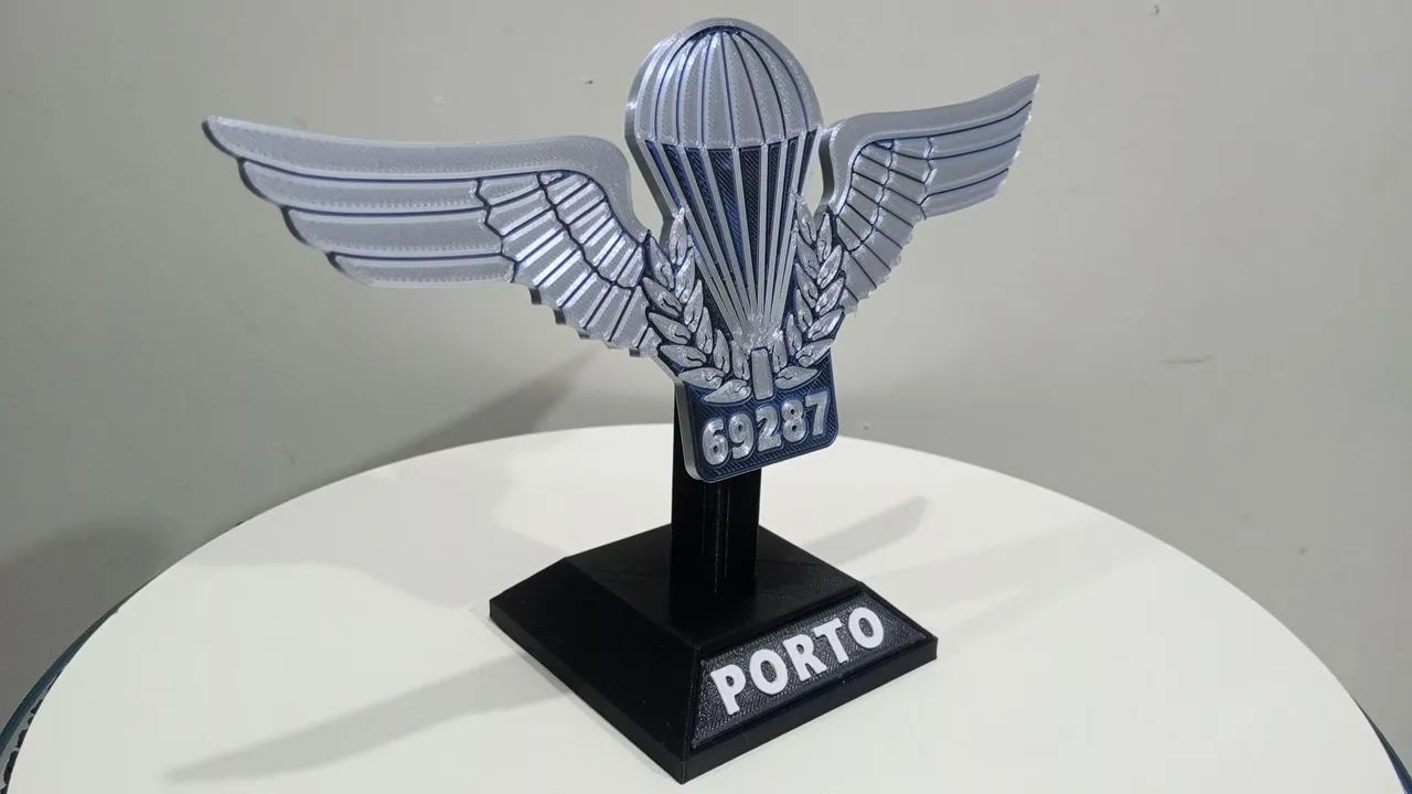 Objeto Decorativo Brevê Paraquedista Militar Exército Pqd - Foto 2