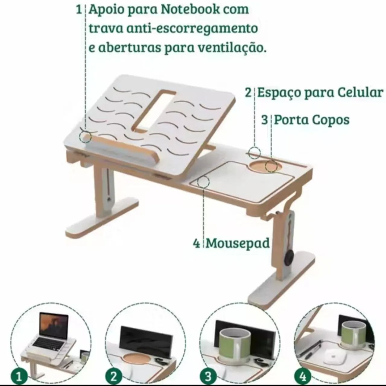 Suporte para Notebook/mesinha de cama em MDF 15mm 494517610958049284