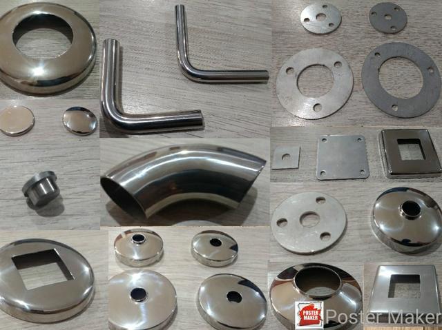 Acabamento de inox 304 para montagem de corrimão
