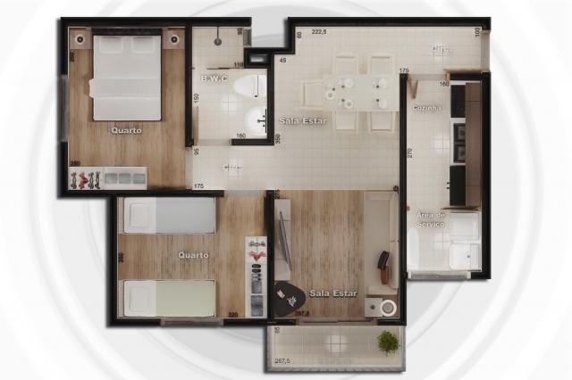 8287 | apartamento à venda com 2 quartos em santa cruz, guarapuava - Foto 2