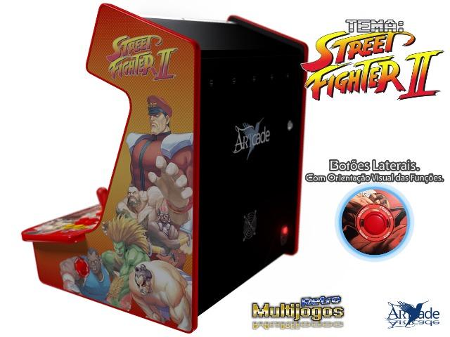 Arcade Bartop Fliperama Multijogos Retro Tema: Street Fighter ll com 7050 jogos Tela: 22" - Foto 5