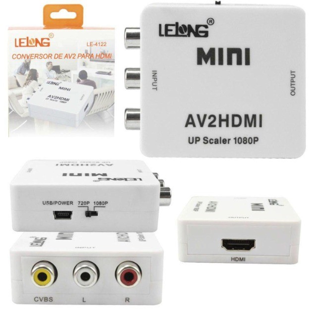 Conversor De Video Av2 Para Hdmi (tv Tubo X Hdmi) Av2hdmi