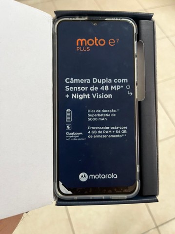 Moto e7 plus nota e caixa 