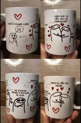 Caneca Personalizada Meme Flork - Amor da Minha Vida - Caneca Personalizada  para Todas as Ocasiões!