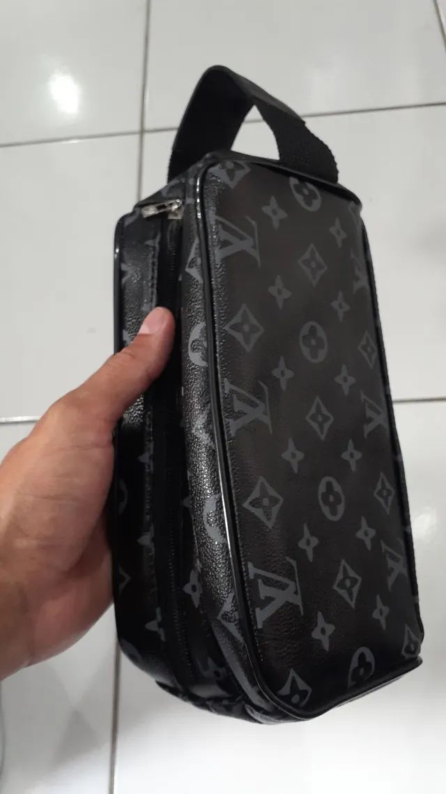 BOLSA DE MÃO NECESSÁRIE MATERIAL COURO LEGÍTIMO  - Foto 3