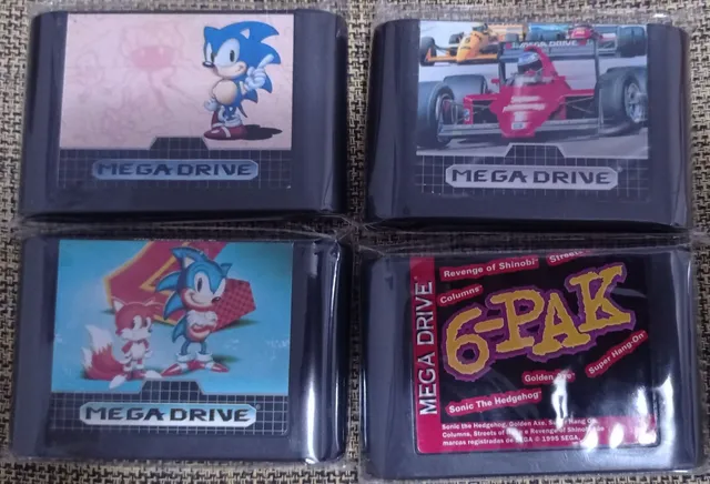 Sega Mega Drive Cassete de Jogos-Sonic com capa Lourosa • OLX Portugal