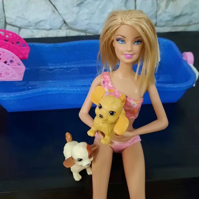 Barbie swim discount and race pups