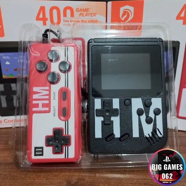 Mini Vídeo Game Clássico 400 Jogos Mini 2 Player Com Controle