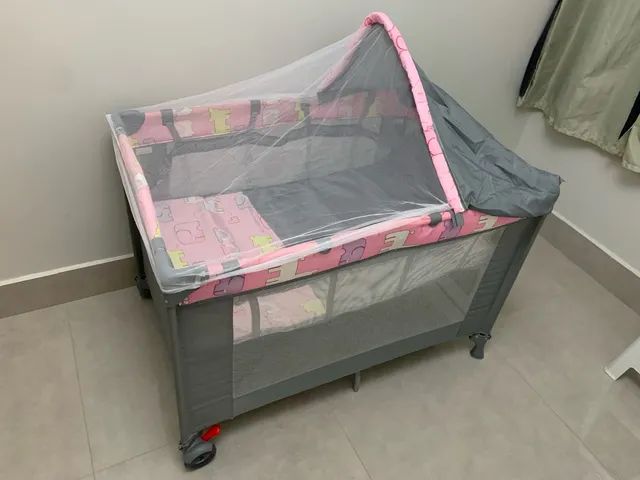 Berço Cercado Portátil para Bebê Sleep até 18kgs Rosa Voyage - Artigos  infantis - Área Octogonal, Brasília 1268210058