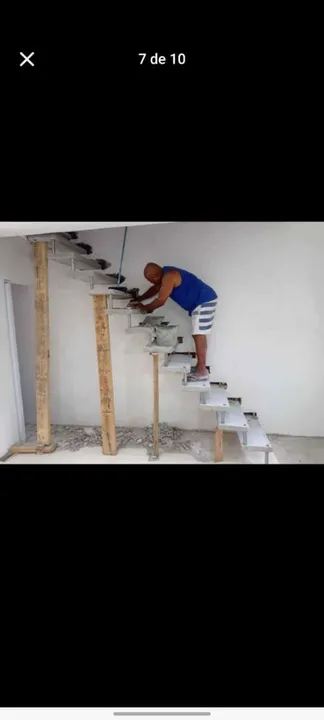 Vendo escadas feitas sobe medidas ferro ,ferro com madeira ou concreto embutido
