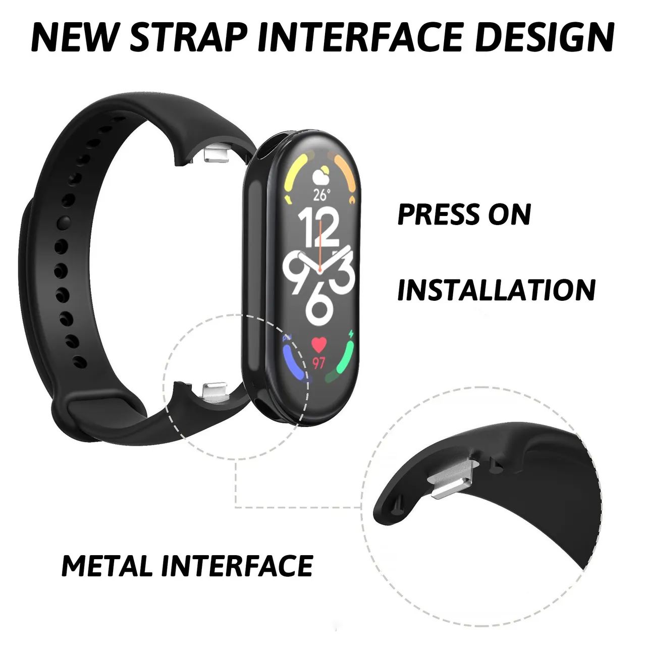 Pulseira Silicone para Mi Band 8 / 9 - Foto 3