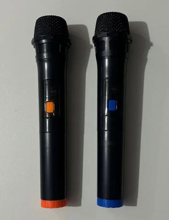 Caixa bluetooth Partybox com 2 microfones sem fio - Foto 6